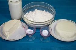 Рецепт - ХАЧАПУРИ НА КЕФИРЕ НА СКОВОРОДЕ - Шаг 1 - Необходимые ингредиенты